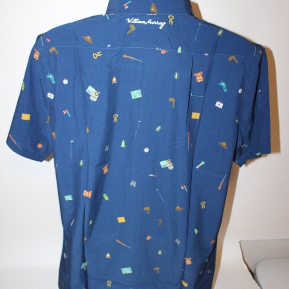 NEW Mens WILLIAM "Bill" MURRAY GOLF Happy Glamper SS Button Sport Shirt Size L - Picture 8 of 9